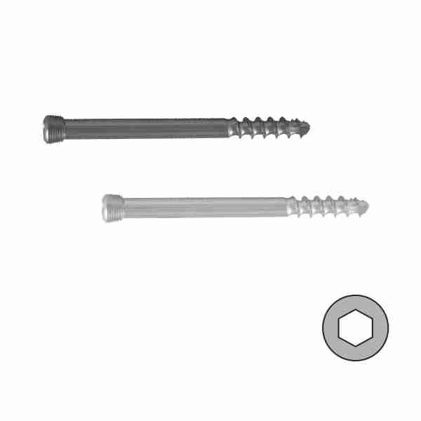 5.0mm Locking Head Cancellous Screw 16mm Thread- Self Tapping (Hexdrive)
