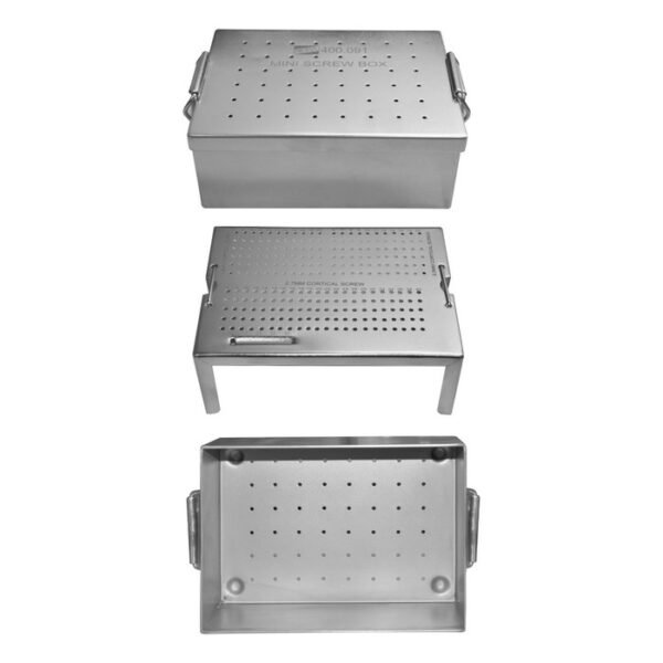 Mini Screw Box with Screw Tray & Screw Holding Forceps for 1.5mm, 2.0mm & 2.7mm Cortical Screw