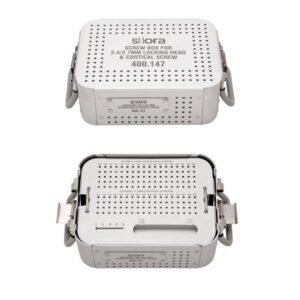 Aluminium Screw Box for 2.4/2.7mm Locking Head & Cortical Screw With Screw Holding Forceps