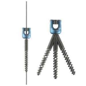 PEDILUX<sup>TM</sup> Polyaxial S-Line Dual Thread Cannulated Fenestrated Pedicle Screw – Titanium